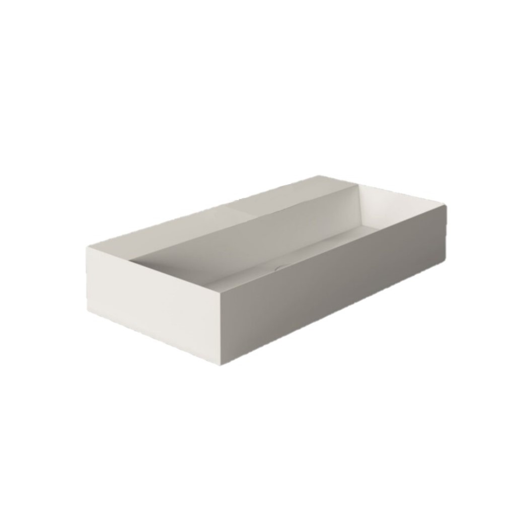 Product cut out image from side angle of MAR34140101N Marlow 600mm x 300mm 0 Tap Hole Wall Hung Basin